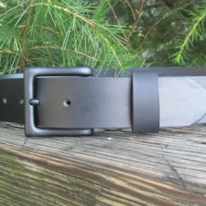 1 1/2&quot; Black out leather belt /Black leather belt/ belts made in USA/Custom Handmade leather belt/ Casual Belt/ full grain leather belt