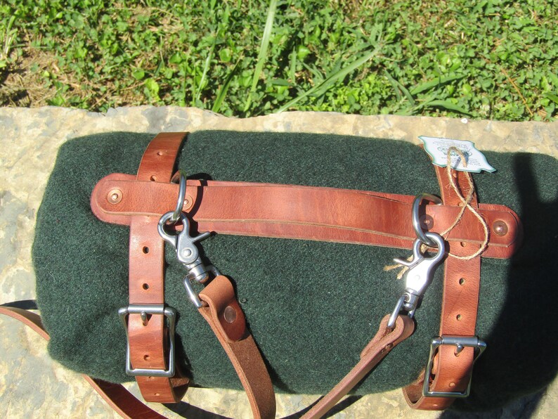 Hand Made Hermann Oak Harness Leather Blanket Carrier/ Blanket Etsy