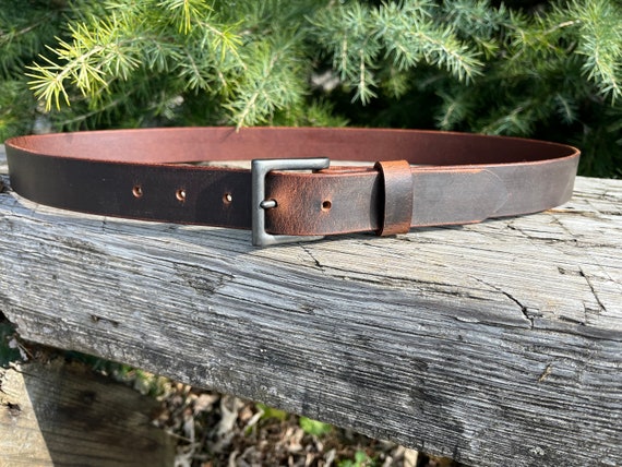 Hand made leather belt 34\