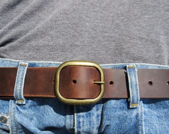 1 1/2" Custom Handcrafted leather belt, full grain leather belt,Made in USA, Unisex leather belt, Distressed leather belt