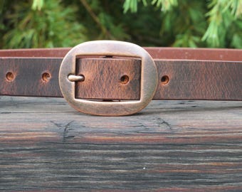 Ships Today 30 inch waist Crazy Horse Water Buffalo leather, Rustic leather belt ,Full Grain leather belt size 33 belt size 1 inch wide