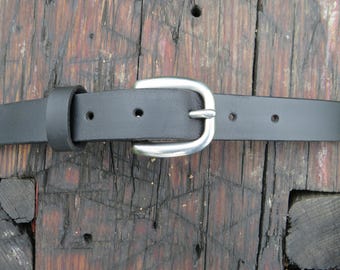 Discounted 32 inch waist Black Water Buffalo leather belt, Rustic leather belt ,Full Grain leather, size 35 belt 1 " wide leather belt