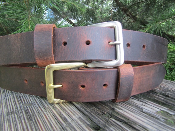 Mens Leather Belt Personalized Belt Buffalo Leather Belt -  Israel