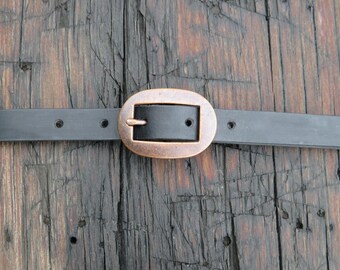 Ships Today 30 inch waist Black Water Buffalo leather, Rustic leather belt ,Full Grain leather belt size 32 belt size 3/4 inch wide