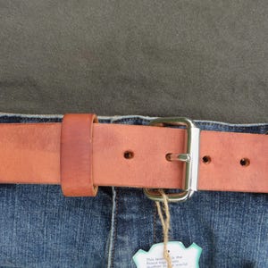 Hermann Oak Leather Belt, 1.5" Thick Harness, USA Made Bild 2