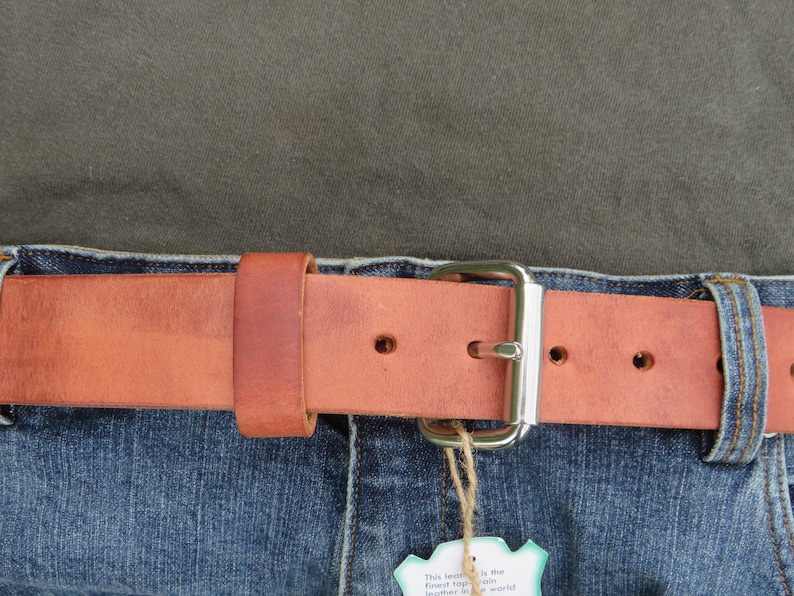 Hermann Oak Leather Belt, 1.5" Thick Harness, USA Made Bild 2