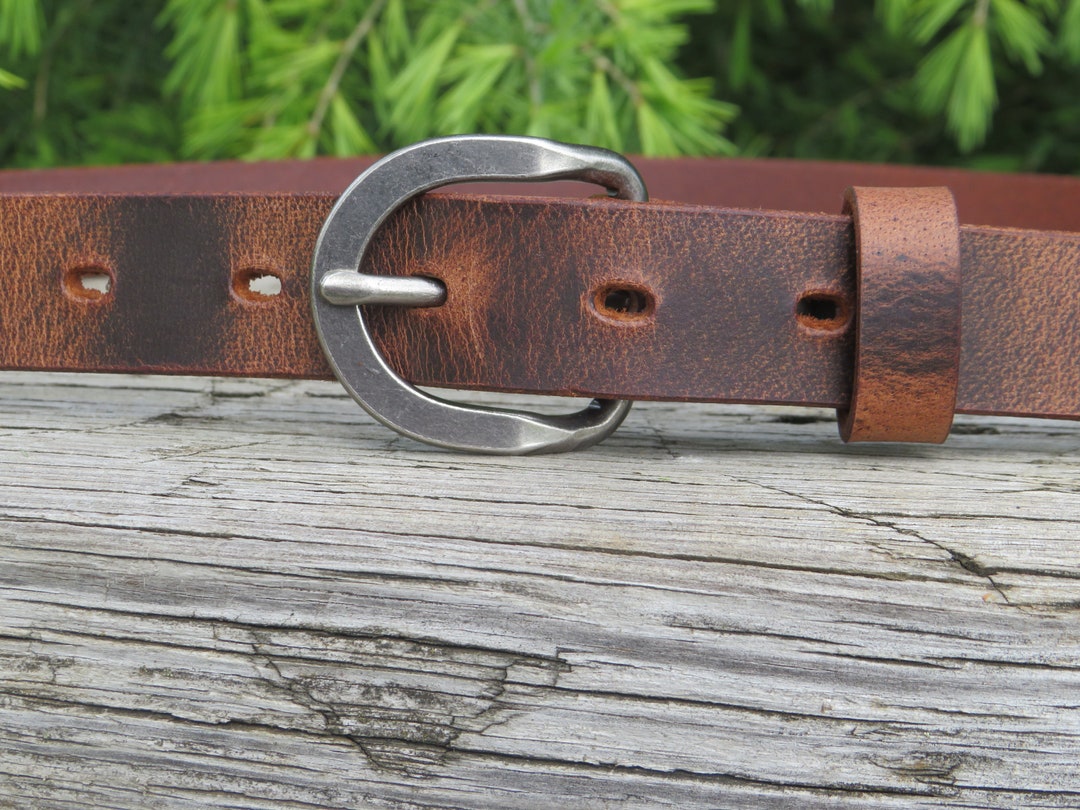 1 Inch Wide Belt Narrow Leather Belt/ Womans Belt Antique  display picture 2