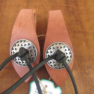 Hermann Oak harness  leather slobber straps, Western bridle, leather water loops leather reins Jeremiah Watt hardware
