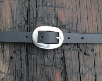 Ships Today 38 inch waist Black Water Buffalo leather, Rustic leather belt ,Full Grain leather belt size 40 belt size 3/4 inch wide