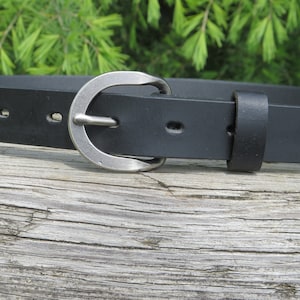 Handmade black leather belt 1 inch wide black leather belt Custom black leather belt mens leather belt womens black leather belt