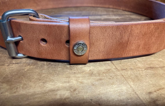 Hermann Oak Harness Leather Handmade Winchester 500 | Etsy