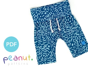 High Waisted Jogger 3/4 Knee Length Sewing Pattern • PDF Sewing Pattern • Baby, Kid, Toddler, Infant, Child • Peanut Patterns Pippin #21