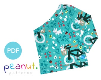 One Shoulder Top Schnittmuster • PDF Schnittmuster • Baby, Kind, Kleinkind, Säugling, Kind • Peanut Patterns #90 Gianna