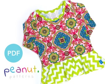 Shirt Sewing Pattern • PDF Sewing Pattern • Baby, Kid, Toddler, Infant, Child • Peanut Patterns #11 Harlow