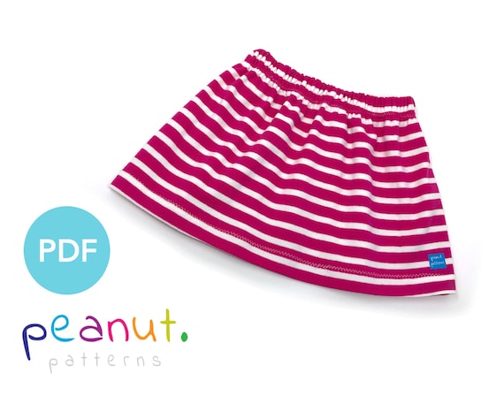 Simple Skirt Sewing Pattern • PDF Sewing Pattern • Baby, Kid, Toddler, Infant, Child • Peanut Patterns Genevieve #59