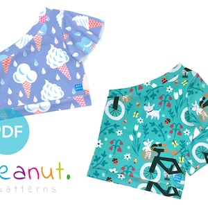 One Shoulder Top Sewing Pattern • PDF Sewing Pattern • Baby, Kid, Toddler, Infant, Child • Peanut Patterns Gianna #90
