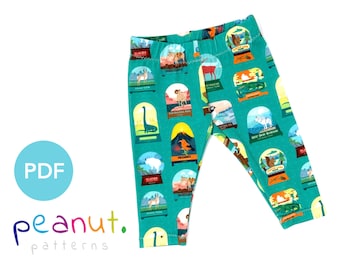 Legging Sewing Pattern • PDF Sewing Pattern • Baby, Kid, Toddler, Infant, Child • Peanut Patterns #24 Olivia