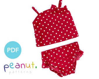 Swimsuit Sewing Pattern • PDF Sewing Pattern • Baby, Kid, Toddler, Infant, Child • Peanut Patterns #28 Sasha