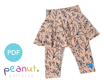 Naaipatroon legging met rok • PDF-naaipatroon • Baby, kind, peuter, baby, kind • Pindapatronen Katie #85