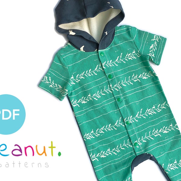 Jumpsuit Sewing Pattern • PDF Sewing Pattern • Baby, Kid, Toddler, Infant, Child • Peanut Patterns #46 Reagan