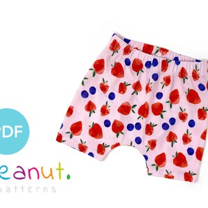 Baggy Short Sewing Pattern • PDF Sewing Pattern • Baby, Kid, Toddler, Infant, Child • Peanut Patterns Calvin #45
