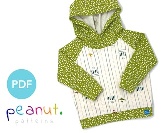 Hoody naaipatroon • PDF naaipatroon • Baby, kind, peuter, baby, kind • Pindapatronen #49 Finley