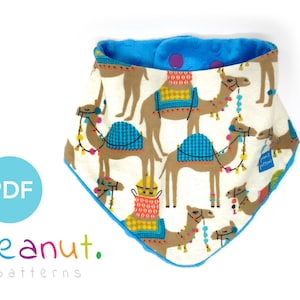 Bandana Baby Bib Sewing Pattern • PDF Sewing Pattern • Baby, Kid, Toddler, Infant, Child • Peanut Patterns Dakota #2