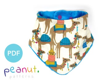 Bandana Bib Sewing Pattern • PDF Sewing Pattern • Baby, Kid, Toddler, Infant, Child • Peanut Patterns #2 Dakota