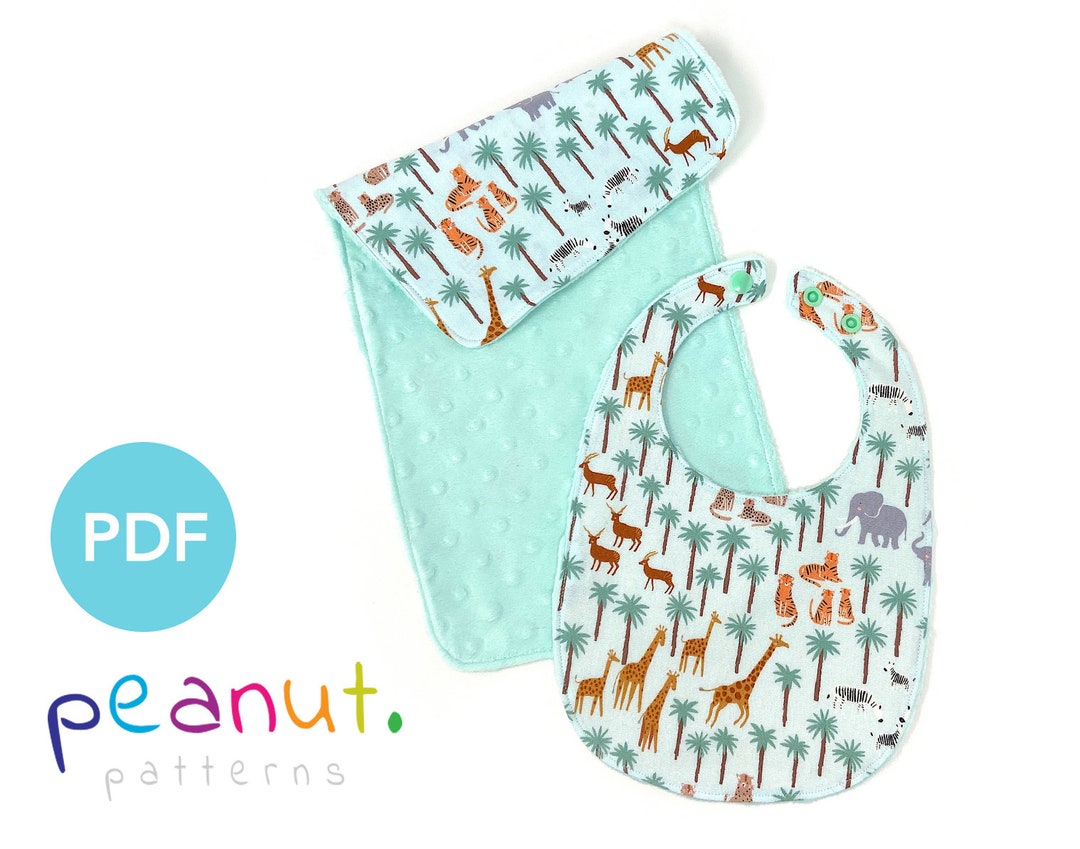 Bib and Burp Cloth Sewing Pattern PDF Sewing Pattern Baby, Kid, Toddler