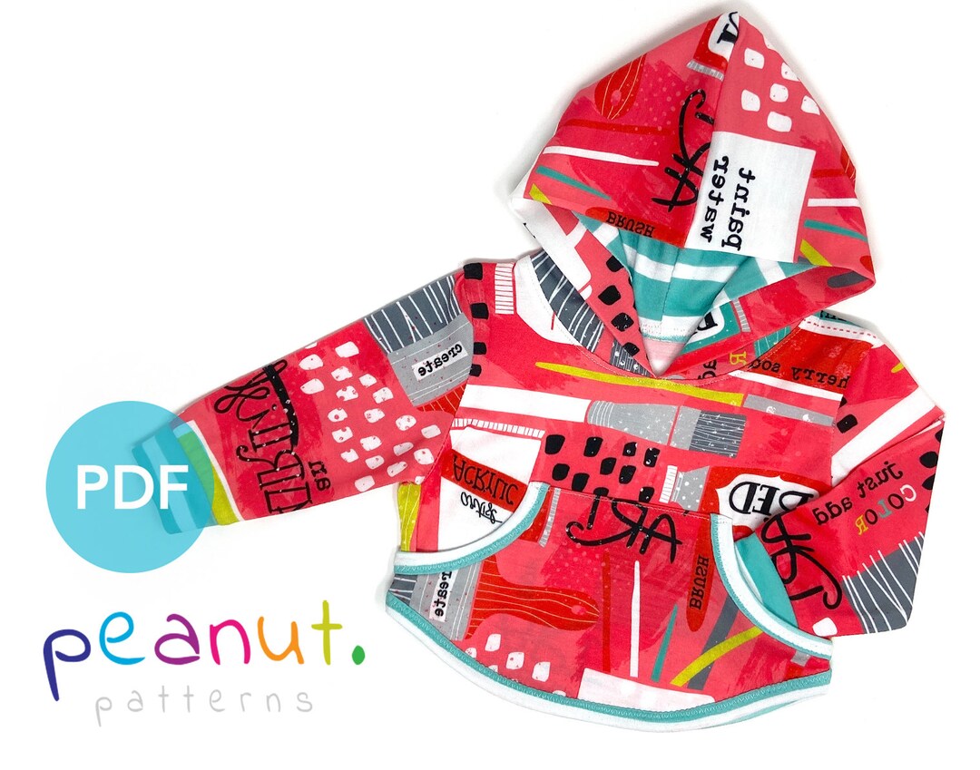 Buy Crew Sweatshirt Sewing Pattern • PDF Sewing Pattern • Baby, Kid,  Toddler, Infant, Child • Peanut Patterns Whitley #48 Online in India