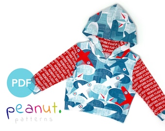 Hoody Schnittmuster • PDF Schnittmuster • Baby, Kind, Kleinkind, Säugling, Kind • Erdnuss Muster Jordan #39