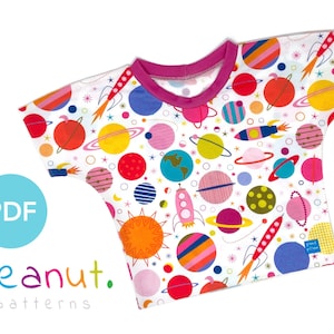 Simple Short Sleeve Shirt Sewing Pattern • PDF Sewing Pattern • Baby, Kid, Toddler, Infant, Child • Peanut Patterns Ashton #30