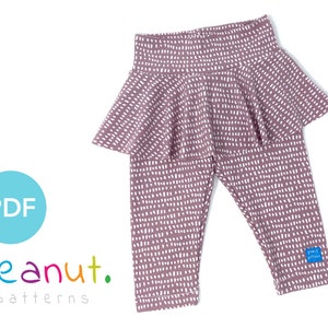 Skirted Legging Sewing Pattern • PDF Sewing Pattern • Baby, Kid, Toddler, Infant, Child • Peanut Patterns Katie #85
