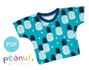 Simple Short Sleeve Shirt Sewing Pattern • PDF Sewing Pattern • Baby, Kid, Toddler, Infant, Child • Peanut Patterns Ashton #30