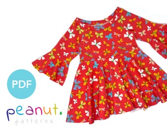 Peplum Top Sewing Pattern • PDF Sewing Pattern • Baby, Kid, Toddler, Infant, Child • Peanut Patterns #99 Tula Peplum Top
