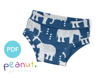 Underwear Sewing Pattern • PDF Sewing Pattern • Baby, Kid, Toddler, Infant, Child • Peanut Patterns #37 August