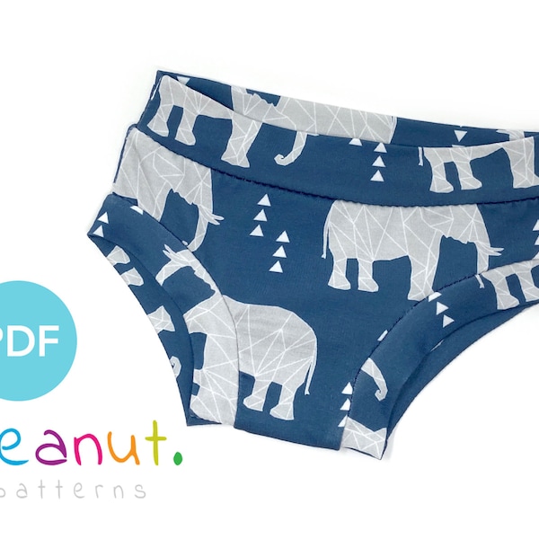 Underwear Sewing Pattern • PDF Sewing Pattern • Baby, Kid, Toddler, Infant, Child • Peanut Patterns #37 August