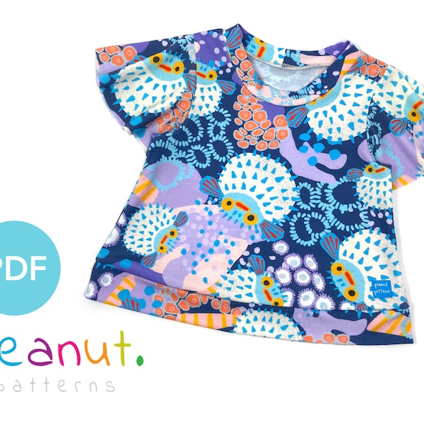 Butterfly Sleeve Top Sewing Pattern • PDF Sewing Pattern • Baby, Kid, Toddler, Infant, Child • Peanut Patterns #84 Lexi