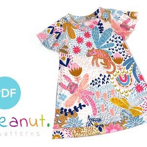 Butterfly Sleeve Dress Sewing Pattern • PDF Sewing Pattern • Baby, Kid, Toddler, Infant, Child • Peanut Patterns Megan #87