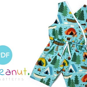Linen Pant Jumpsuit Romper Sewing Pattern • PDF Sewing Pattern • Baby, Kid, Toddler, Infant, Child • Peanut Patterns Dallas #71