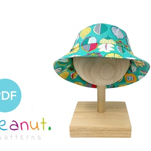 Bucket Hat Sewing Pattern • PDF Sewing Pattern • Baby, Kid, Toddler, Infant, Child • Peanut Patterns Elliot #76