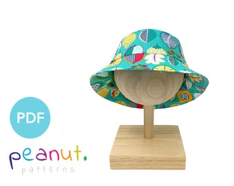 Bucket Hat Sewing Pattern • PDF Sewing Pattern • Baby, Kid, Toddler, Infant, Child • Peanut Patterns #76 Elliot