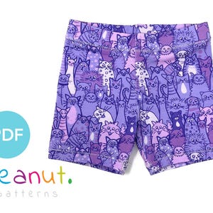 Elastic Bike Short Sewing Pattern • PDF Sewing Pattern • Baby, Kid, Toddler, Infant, Child • Peanut Patterns Jackie #107
