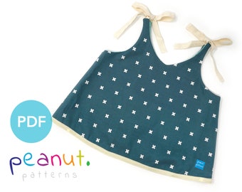 Tank Top Sewing Pattern • PDF Sewing Pattern • Baby, Kid, Toddler, Infant, Child • Peanut Patterns #27 Kristine