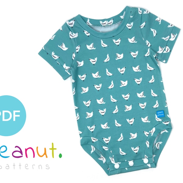Bodysuit Sewing Pattern • PDF Sewing Pattern • Baby, Kid, Toddler, Infant, Child • Peanut Patterns #79 Maeve