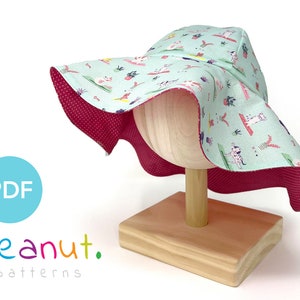 Reversible Large Brim Sun Hat Sewing Pattern • PDF Sewing Pattern • Baby, Kid, Toddler, Infant, Child • Peanut Patterns Lilly #101