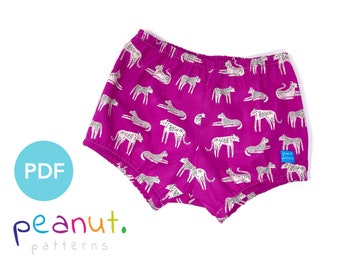 Geweven Bloomer Bummies naaipatroon • PDF-naaipatroon • Baby, kind, peuter, baby, kind • Pindapatronen Pippa #25