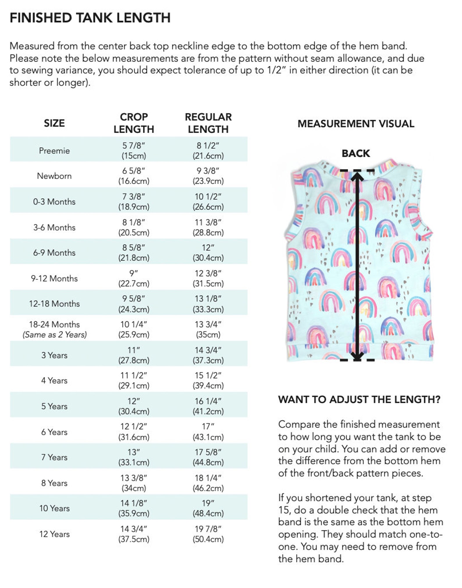 Tank Top Sewing Pattern PDF Sewing Pattern Baby Kid Etsy