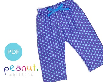 Pajama Pant Sewing Pattern • PDF Sewing Pattern • Baby, Kid, Toddler, Infant, Child • Peanut Patterns #18 Stevie