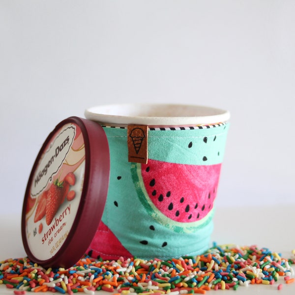 Fabric or Crochet Ice Cream Pint Cozy